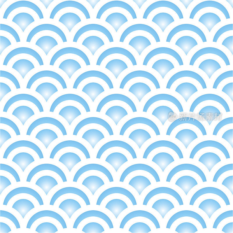 Blue Japanese seamless pattern